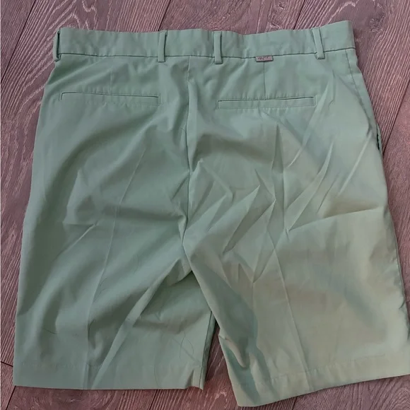 Greg Norman Collection Mint Green Flat Front Shorts - Picture 2 of 5